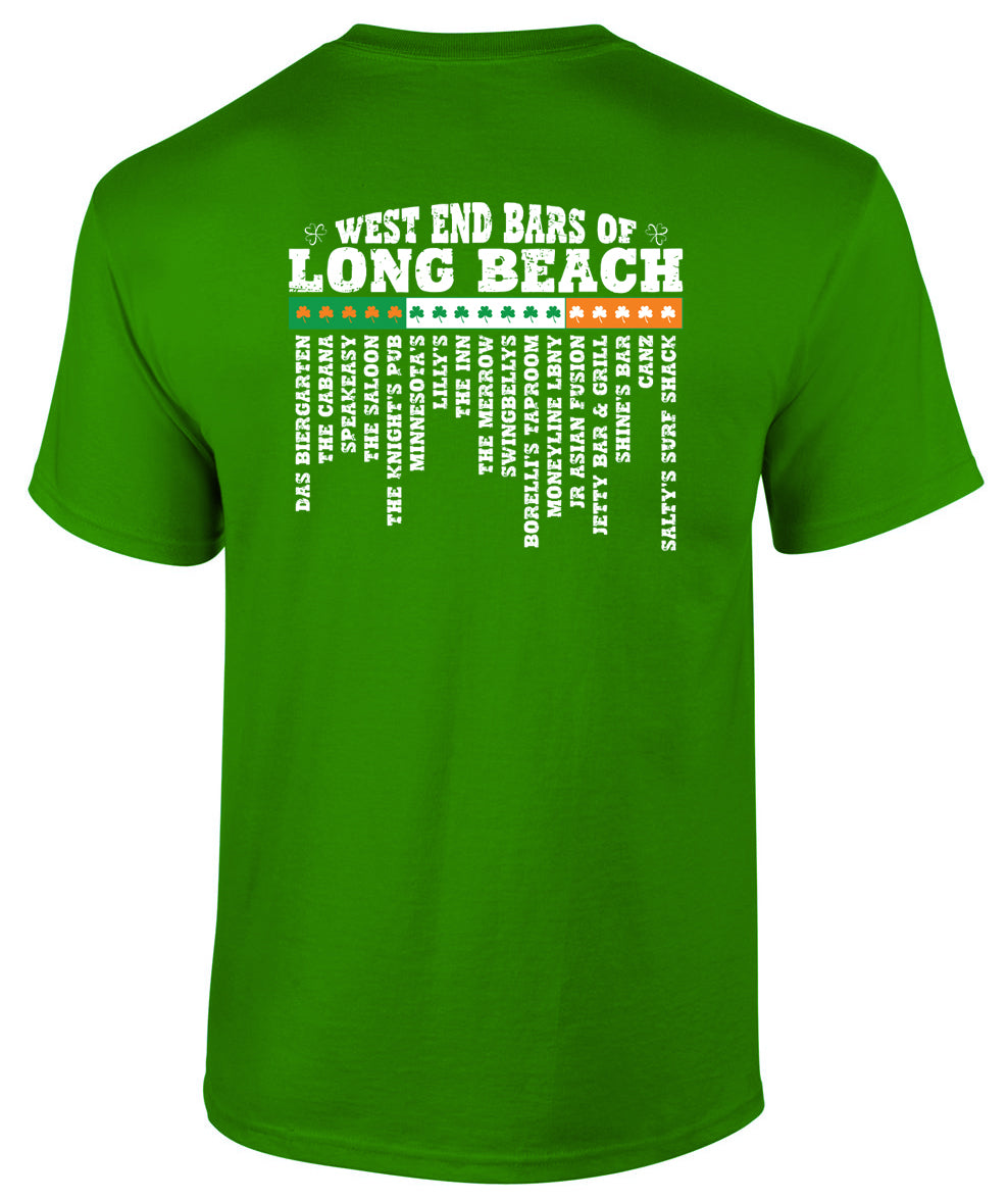 LONG BEACH IRISH DAY West End Bars of Long Beach Graphic t-shirt
