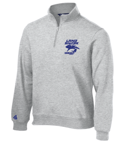 LAND SHARK ENDURANCE Embroidered 1/4 zip sweatshirt