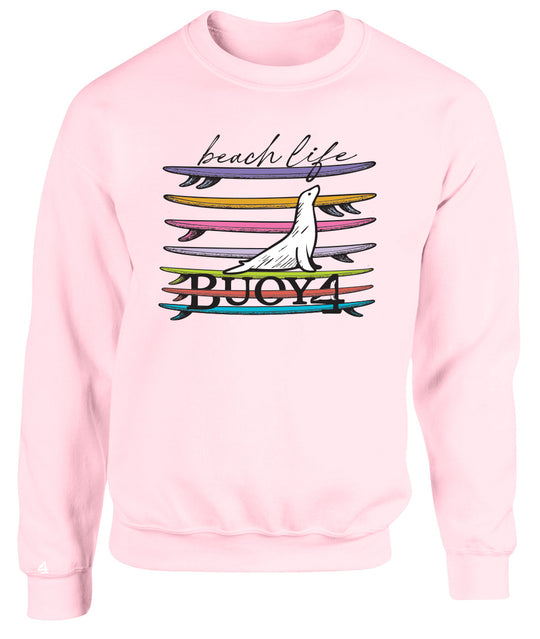 Buoy 4 Beach Life Crewneck Sweatshirt