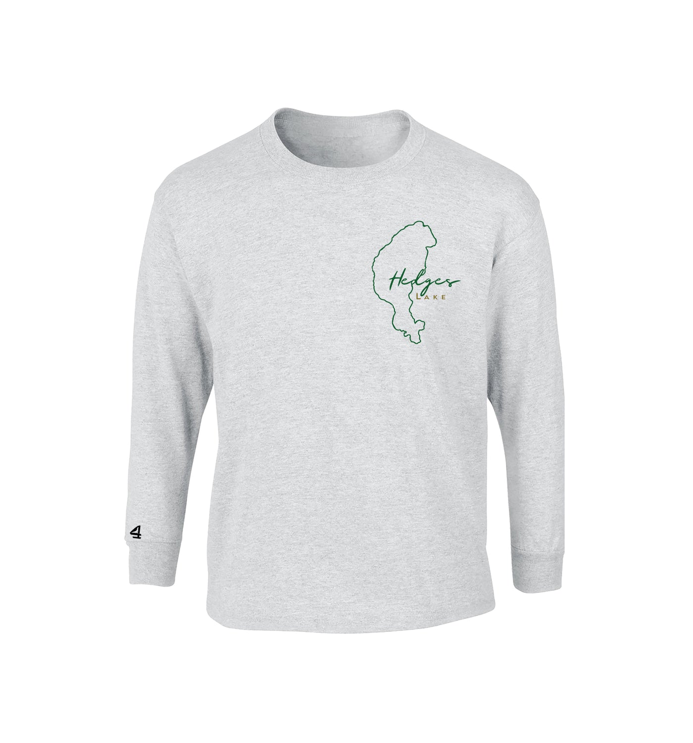 Hedges Lake Map Long sleeve tshirt