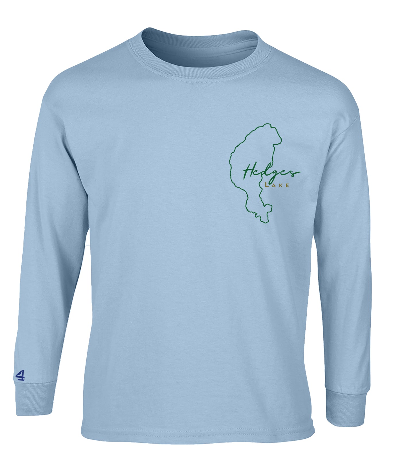 Hedges Lake Map Long sleeve tshirt