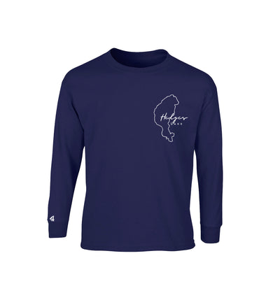 Hedges Lake Map Long sleeve tshirt