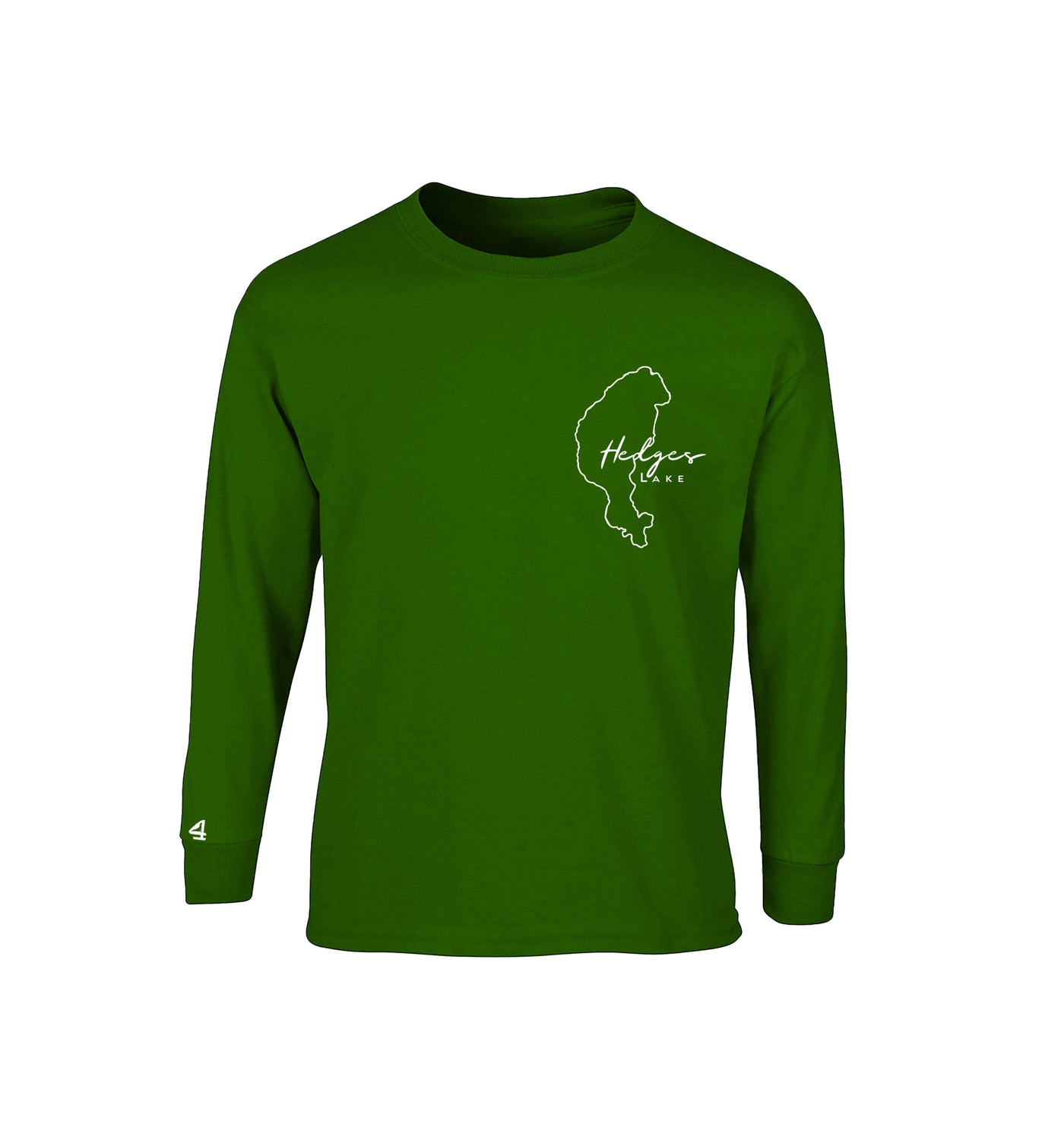 Hedges Lake Map Long sleeve tshirt