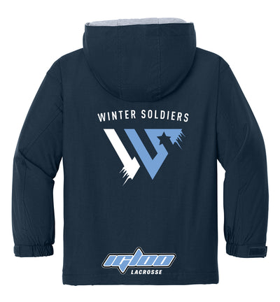 Winter Soldiers Igloo Youth Lacrosse Full-Zip Embroidered hooded Jacket