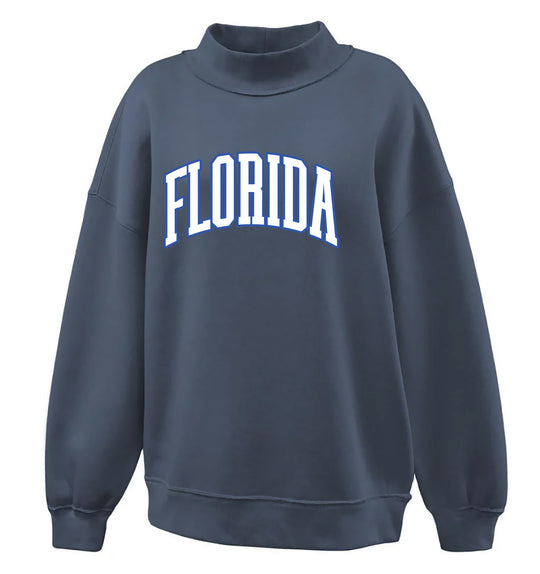 The Buoy4 College Collection Navy and Grey Mockneck