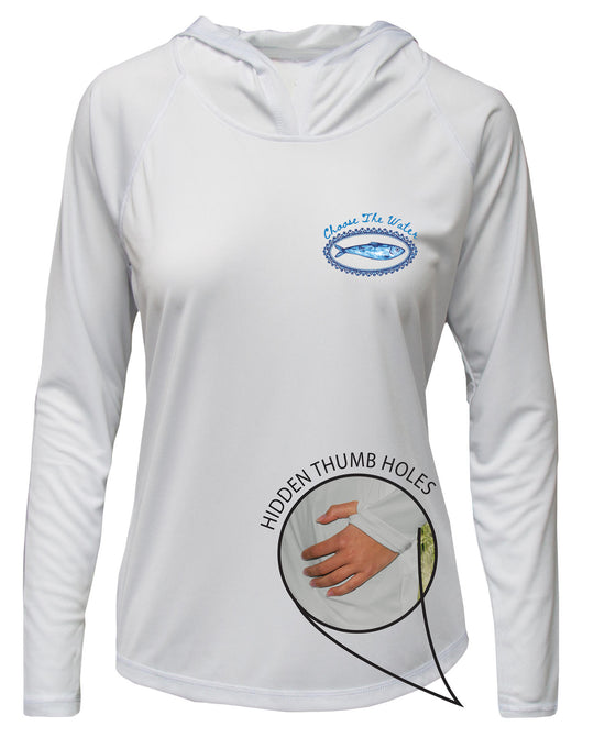 Sardines UPF 50+ Women's Hoodie with Thumbhole
