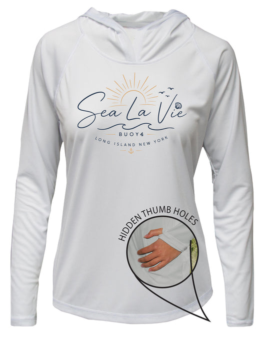 Sea La Vei UPF 50+ Women's Hoodie with Thumbhole