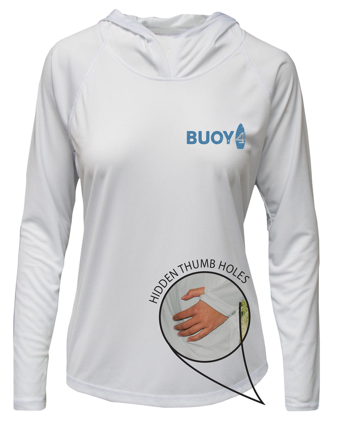 Long Island Beaches UPF 50+ Women's Hoodie with Thumbhole