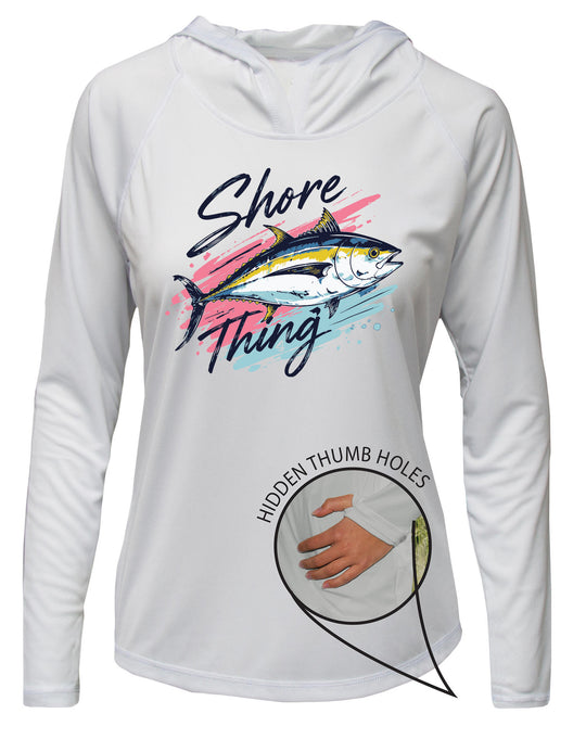 Shore Thing UPF 50+ Women's Hoodie with Thumbhole