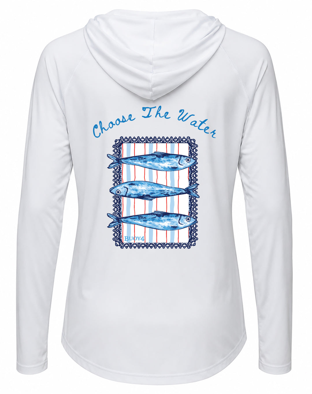 Sardines UPF 50+ Women's Hoodie with Thumbhole
