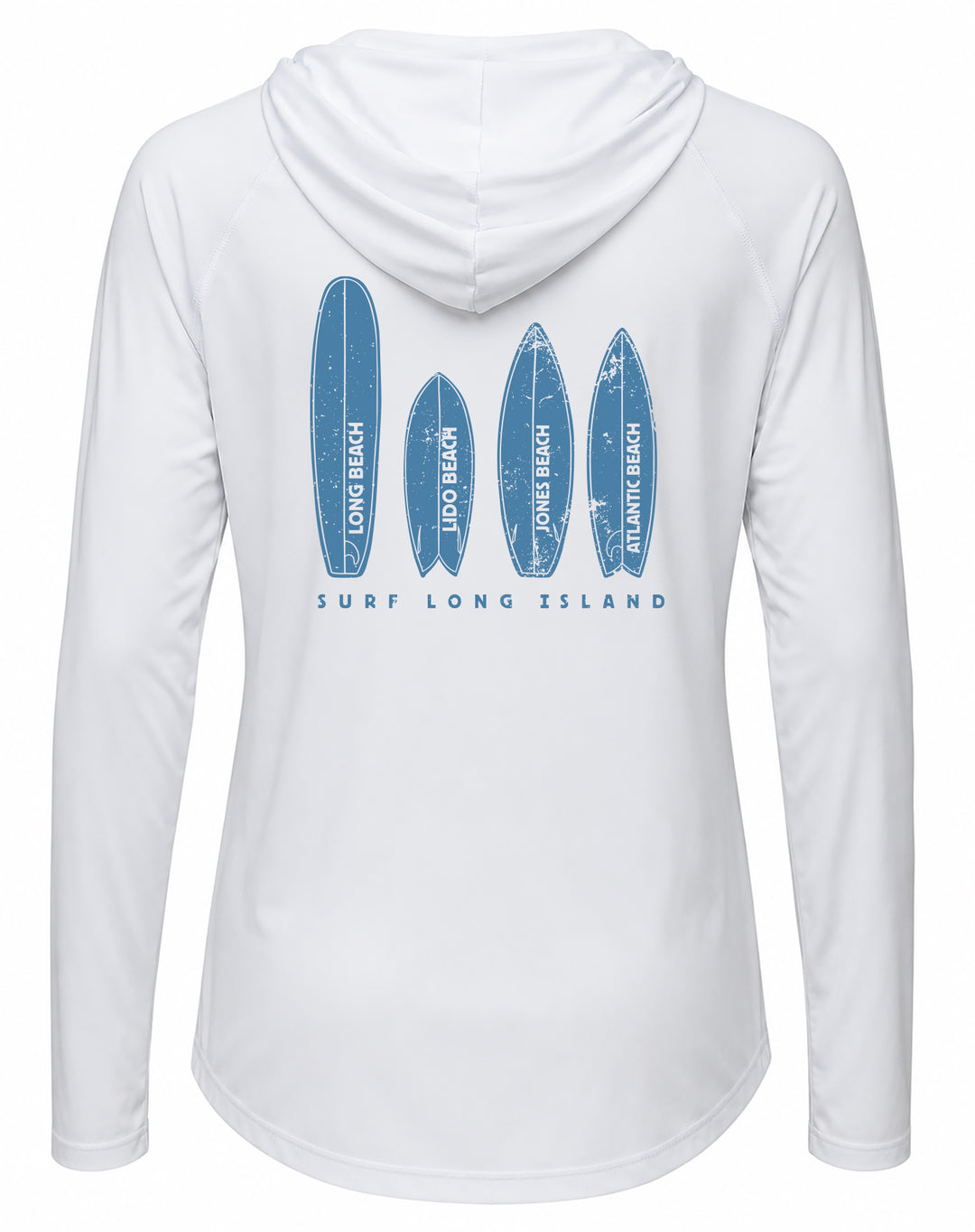 Long Island Beaches UPF 50+ Women's Hoodie with Thumbhole