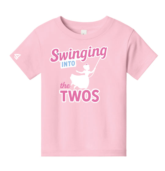 St. Mark's Nursery School Girls Swinging into the twos Youth and Toddler Tshirt