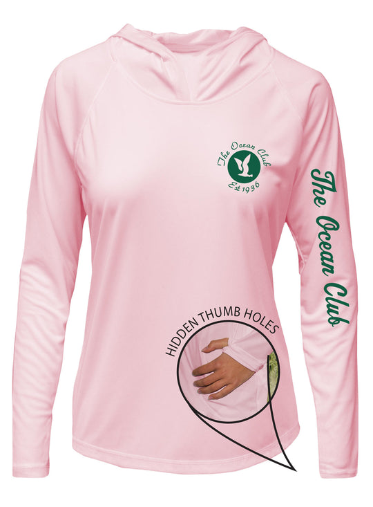 The Ocean Club UPF 15+ WOMEN'S SOLAR HOODIE WITH THUMBHOLES