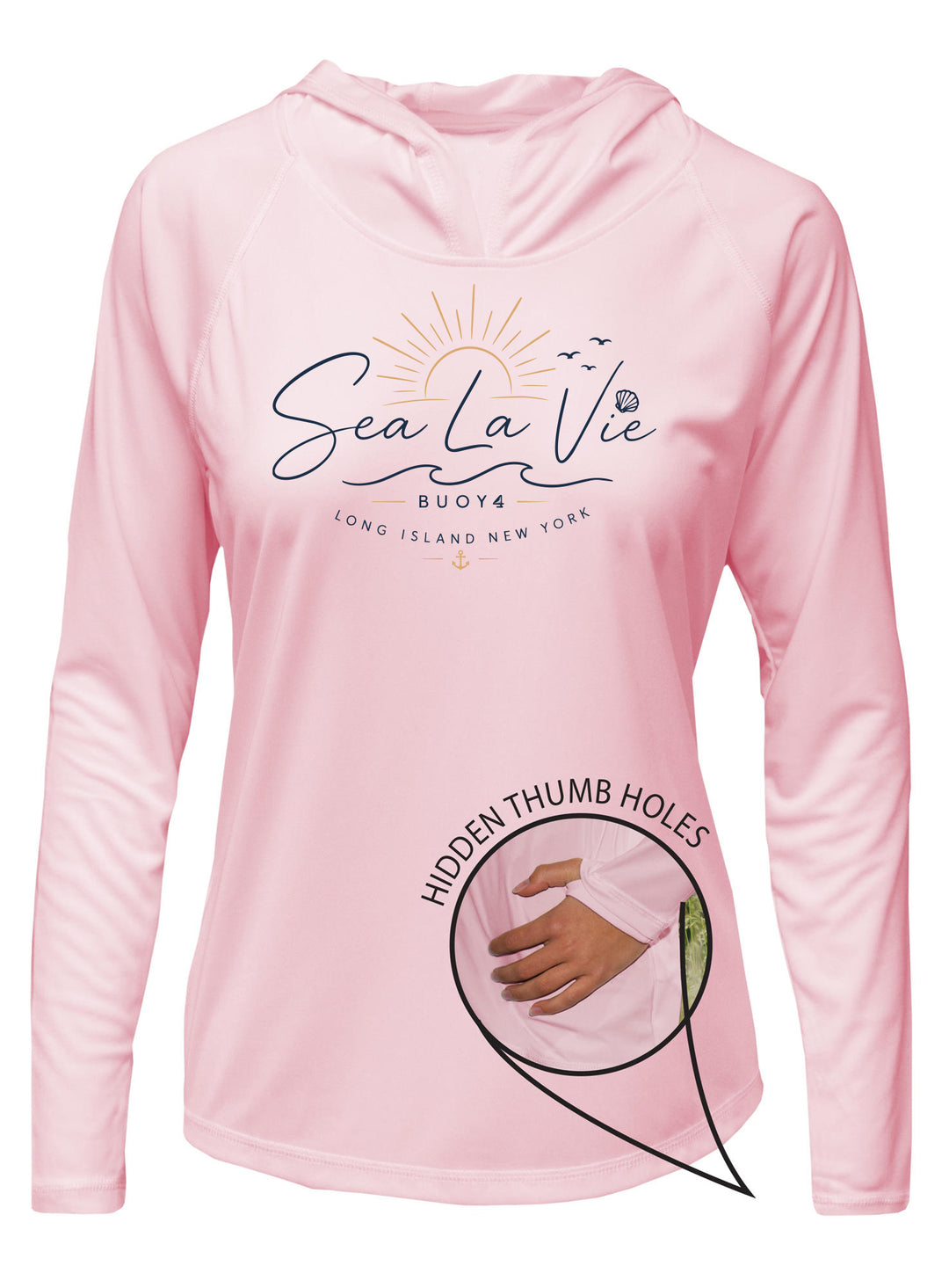 Sea La Vei UPF 50+ Women's Hoodie with Thumbhole