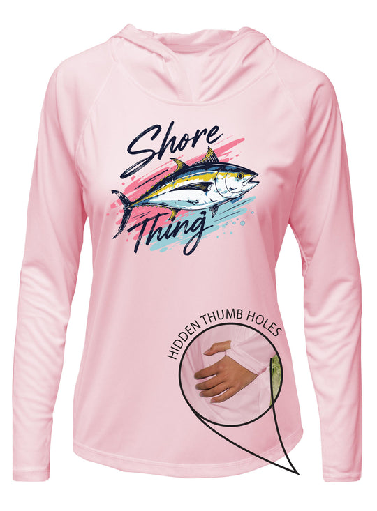 Shore Thing UPF 50+ Women's Hoodie with Thumbhole