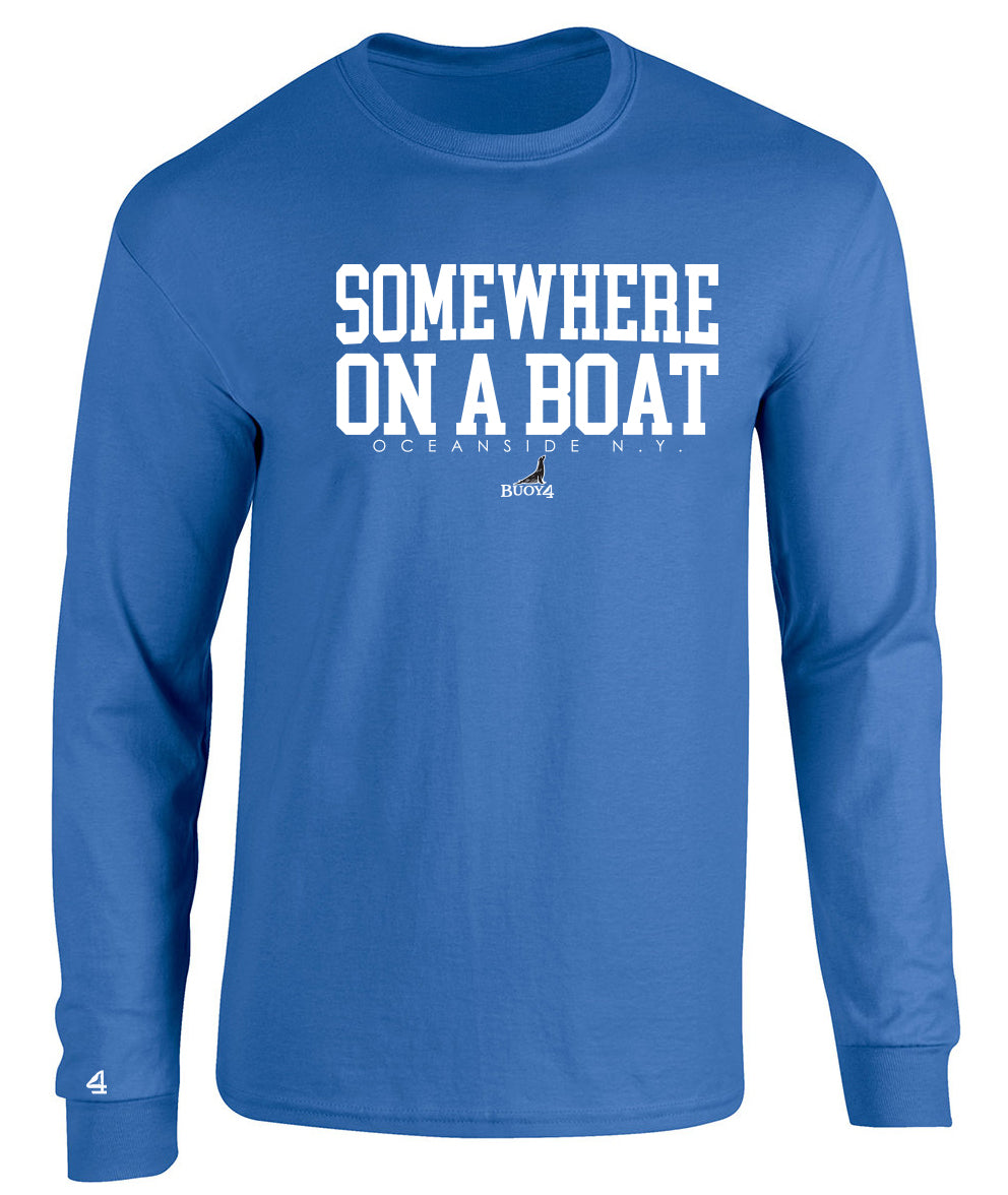 Buoy 4 Somewhere on a Boat Long Sleeve Graphic Tee