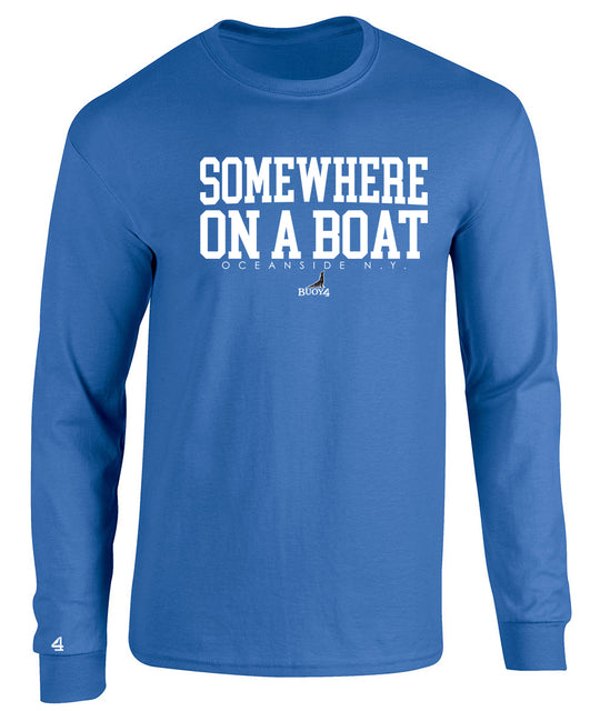Buoy 4 Somewhere on a Boat Long Sleeve Graphic Tee
