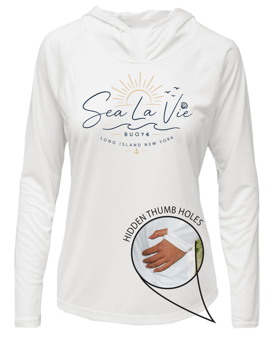 Sea La Vei UPF 50+ Women's Hoodie with Thumbhole