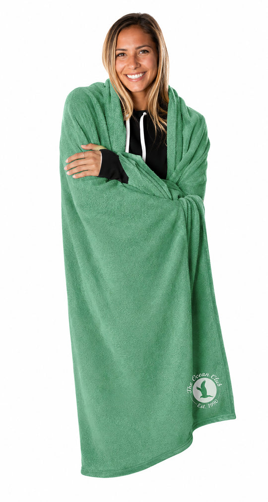 The Ocean Club Embroidered Blanket