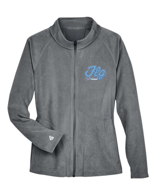 FLG Lacrosse Script ladies embroidered fleece jacket