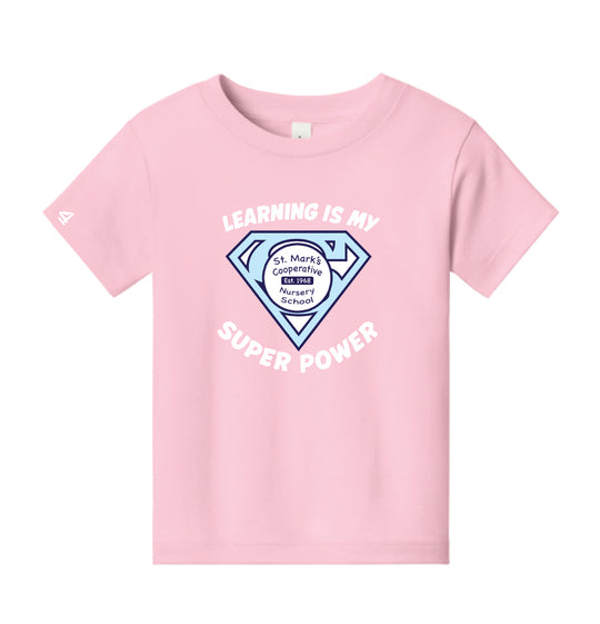 St. Mark's Nursery School Learning is my super power Youth and Toddler T-shirt