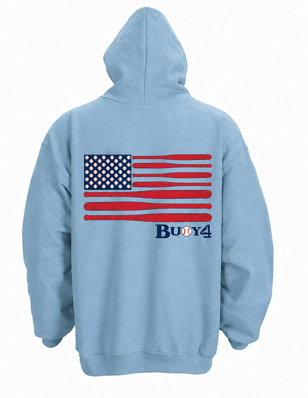 Buoy 4 Baseball Flag Hoodie