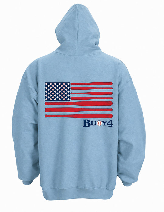 Buoy 4 Baseball Flag Hoodie