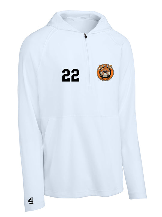 EAST ROCKAWAY BASEBALL 1/2-Zip Long Sleeve Hooded Jacket