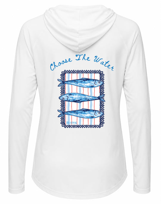 Sardines UPF 50+ Women's Hoodie with Thumbhole