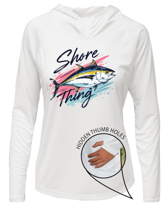 Shore Thing UPF 50+ Women's Hoodie with Thumbhole