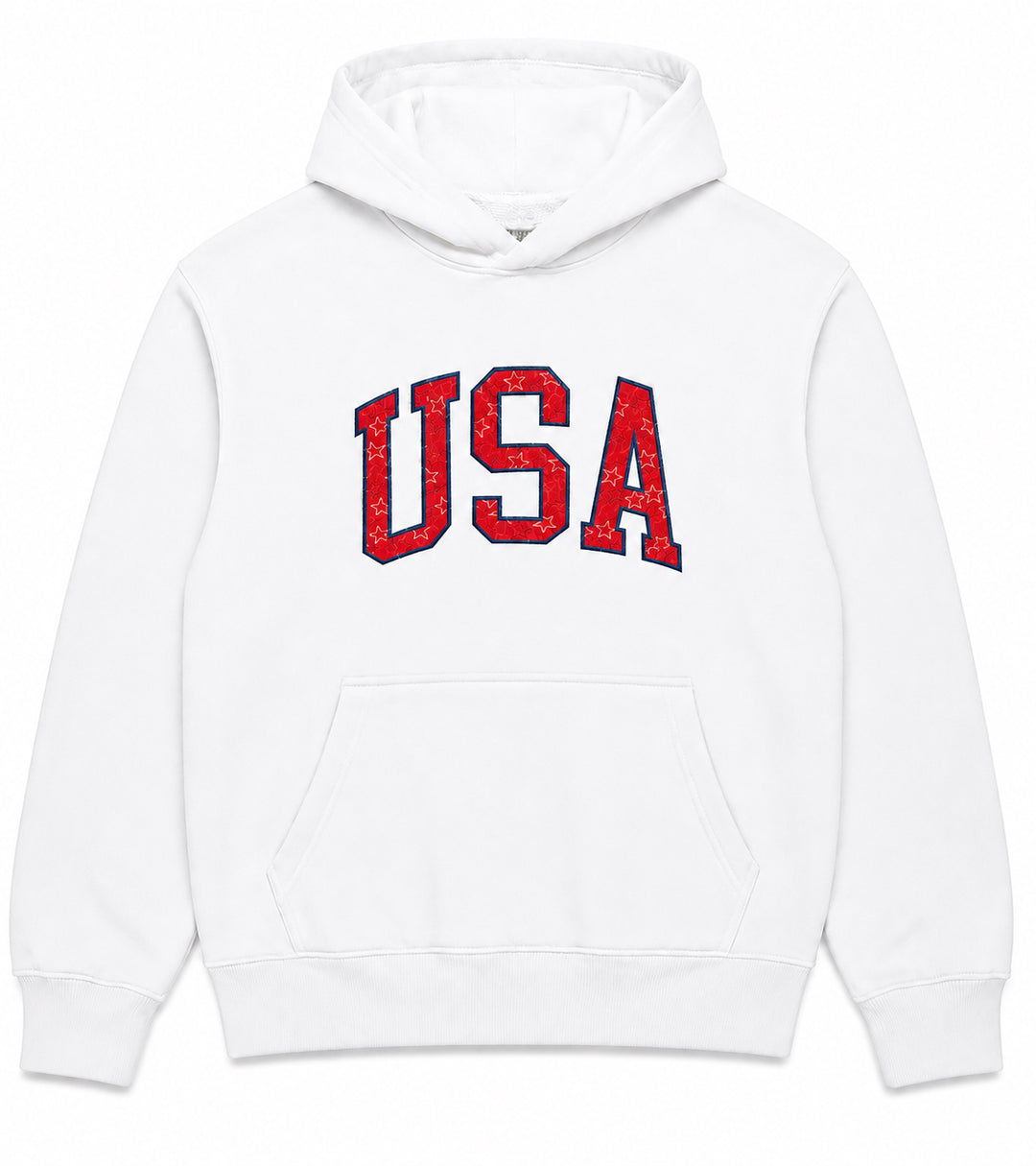 Buoy 4 USA Embroidered applique White Hoodie