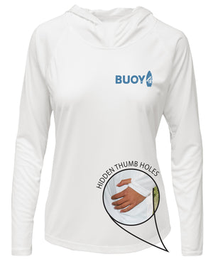 Long Island Beaches UPF 50+ Women's Hoodie with Thumbhole