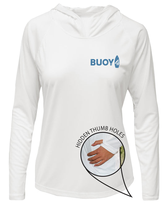 Long Island Beaches UPF 50+ Women's Hoodie with Thumbhole