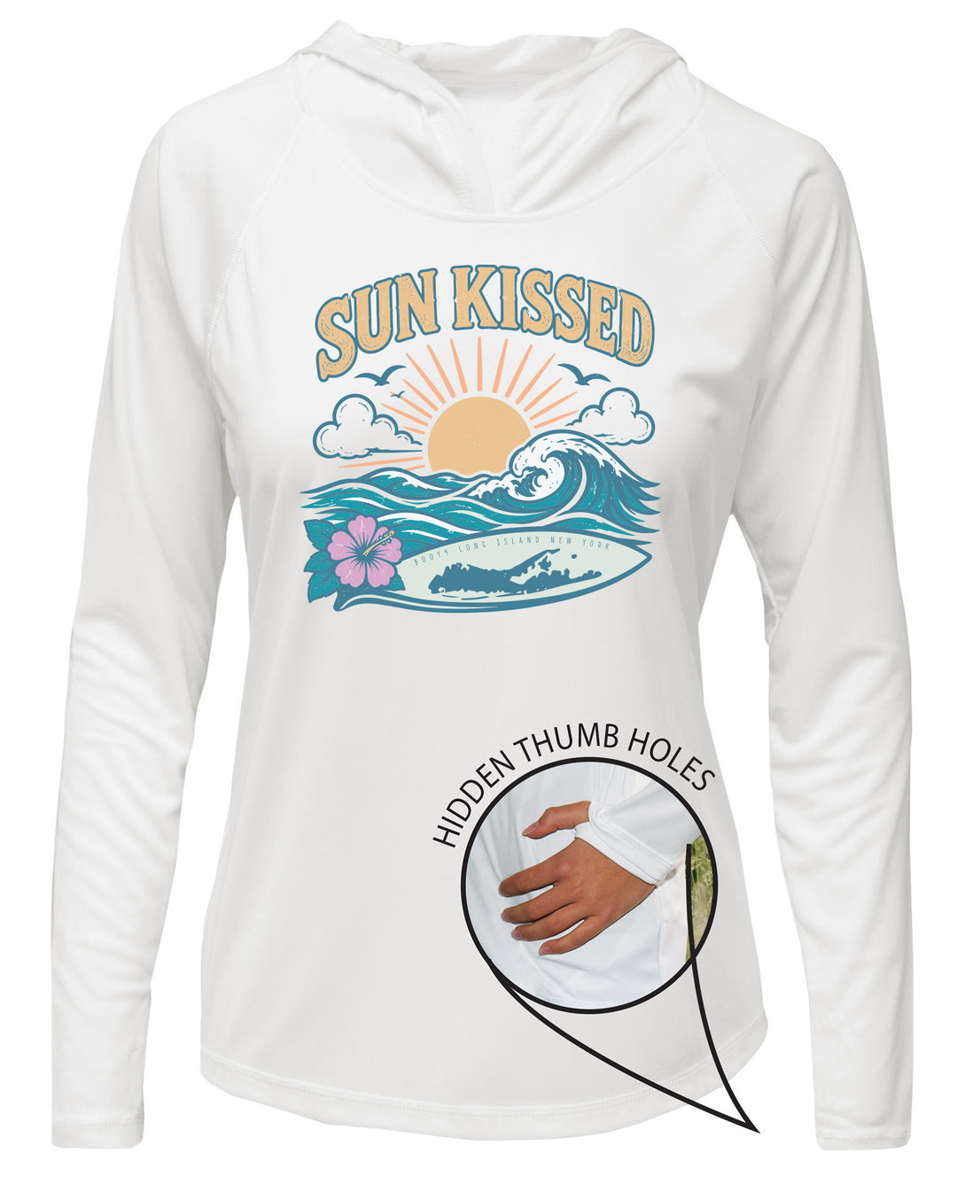 Sun Kissed UPF 50+ Women's Hoodie with Thumbhole