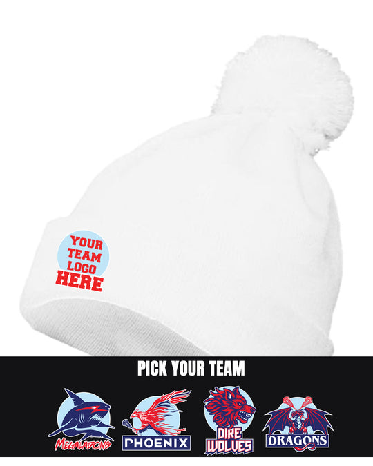 FUTURE LACROSSE Embroidered Pom Pom Beanie