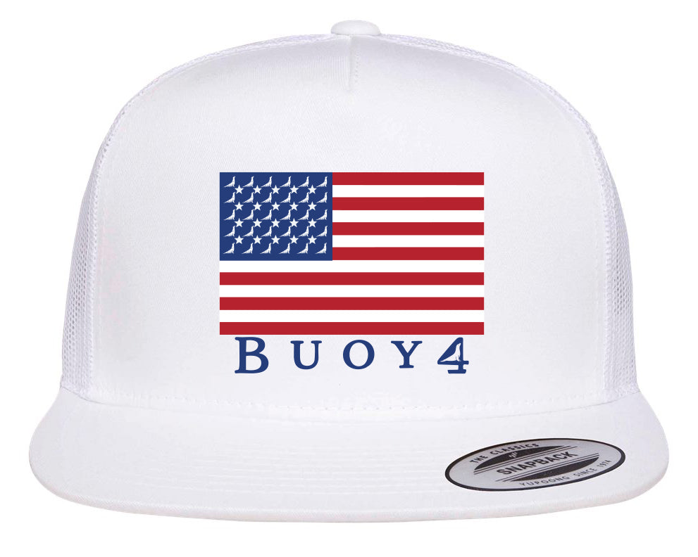 Buoy 4 flag Printed Trucker Hat