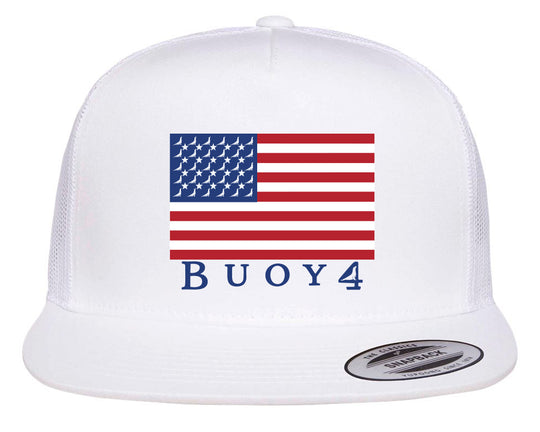 Buoy 4 flag Printed Trucker Hat