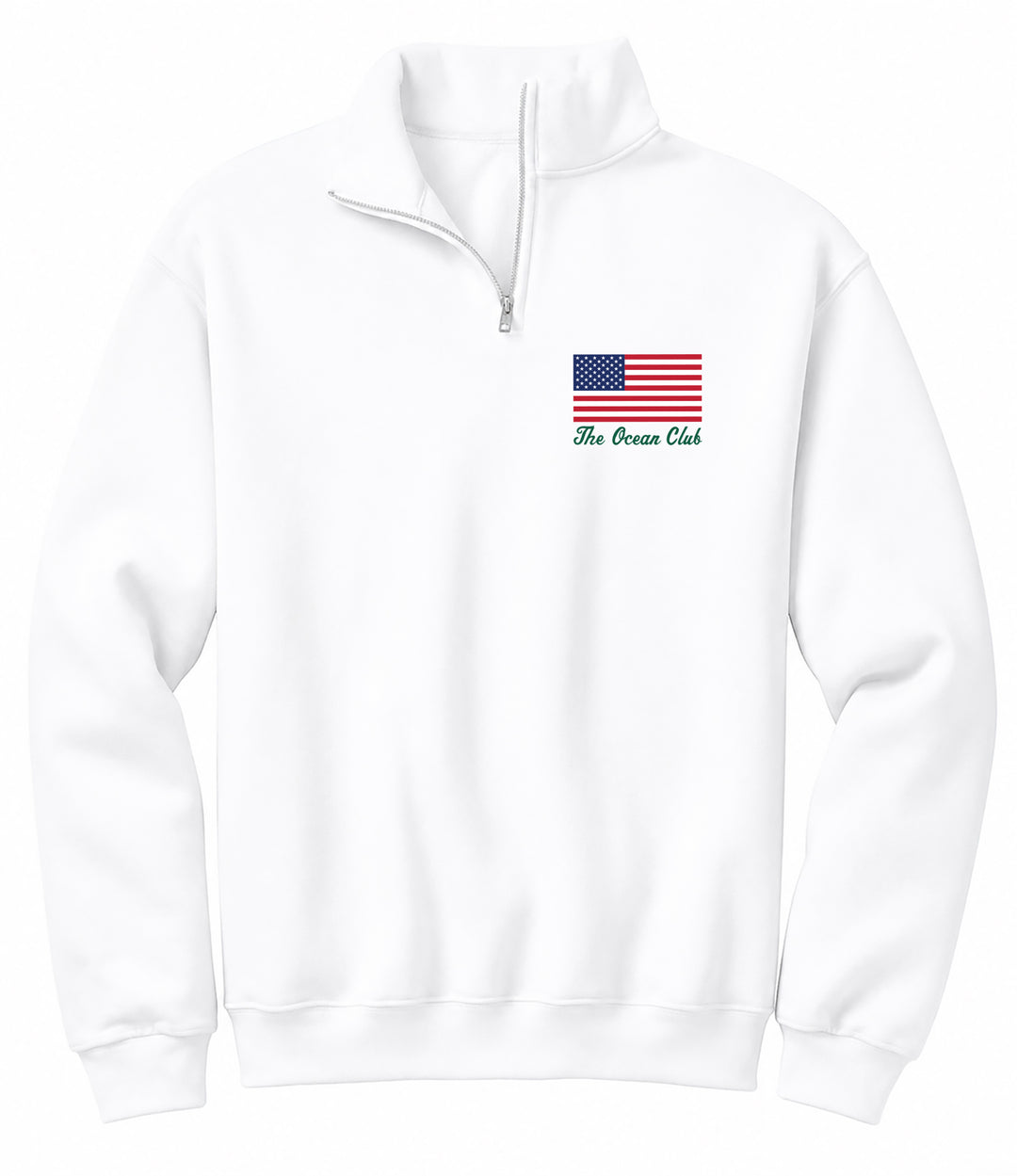 The Ocean Club Flag PRINTED 1/4 ZIP SWEATSHIRT