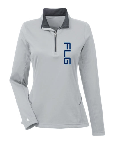 FLG Lacrosse Embroidered Ladies' Cool & Dry Sport Quarter-Zip Pullover