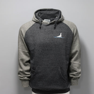 Victory At Sea - Embroidered Double Header - Grey/Charcoal Hoodie