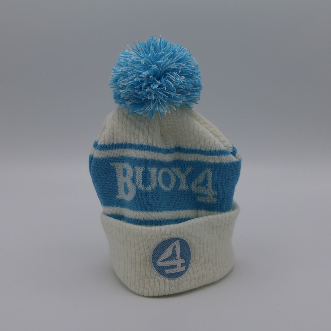 Powder Puff - Blue/White  Bobble Cap