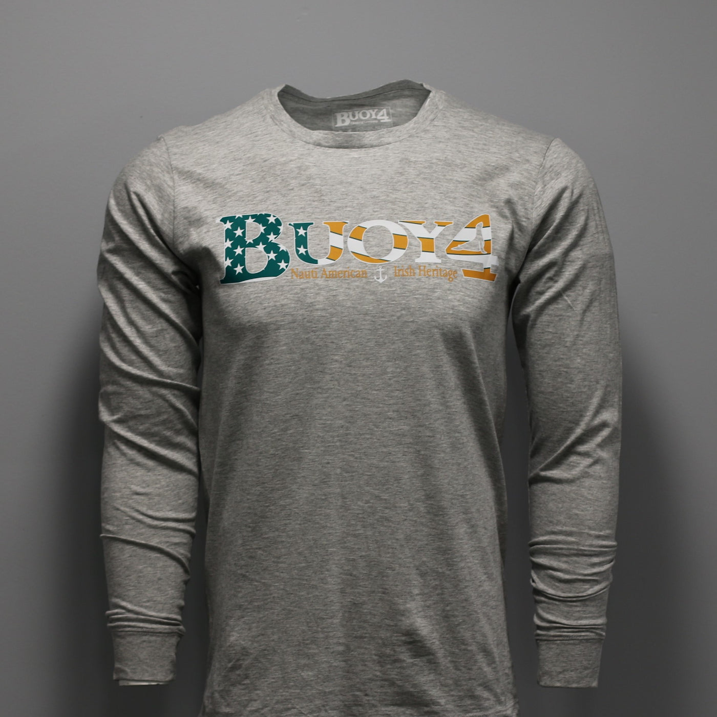 Adult Gray - Nauti American ⚓ Irish Heritage - Long Sleeve