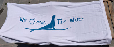 We Choose The Water oversized Beach Towel - White