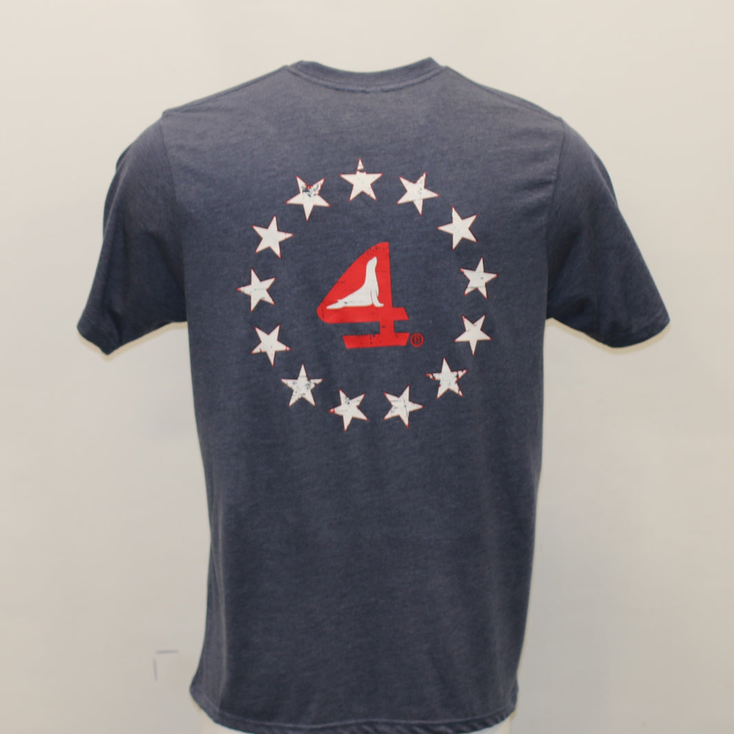 Adult Navy "4 Stars" Short Sleeve