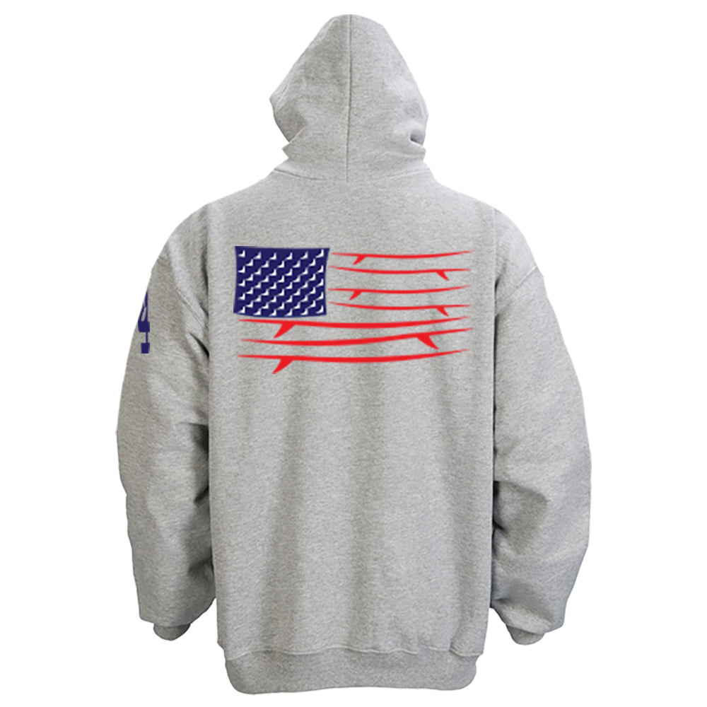 Youth Heather Gray USA Surfer Full Zip
